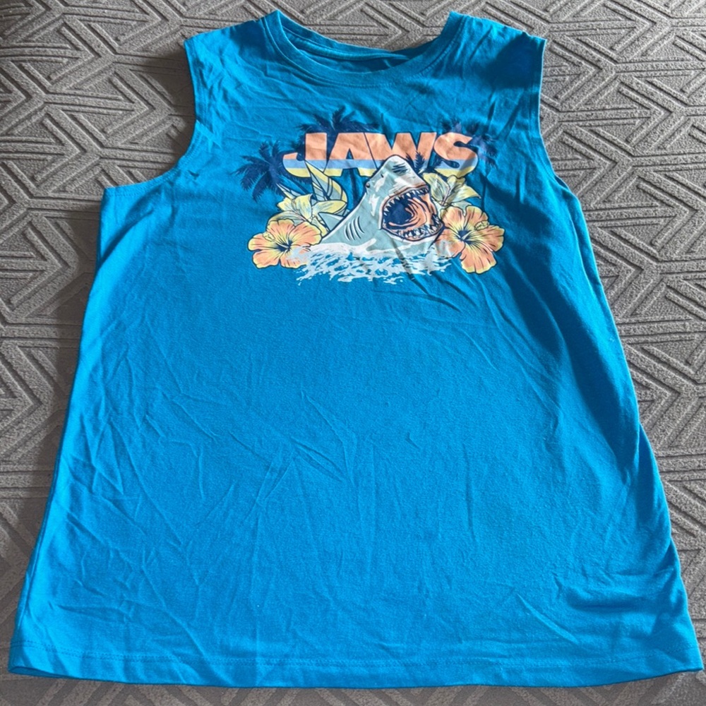 Jaws Kids Sleeveless Blue Shirt
